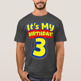 Kids 3 Year Old 3rd Birthday Boys and Girls It's M T-Shirt