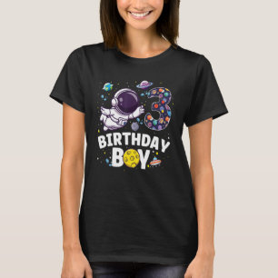 Kids 3 Year Old 3rd Birthday Boys Astronaut Outer  T-Shirt