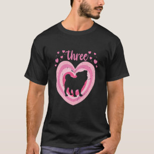 Kids 3 Year Old Cute Dog Birthday Girl 3rd B day   T-Shirt