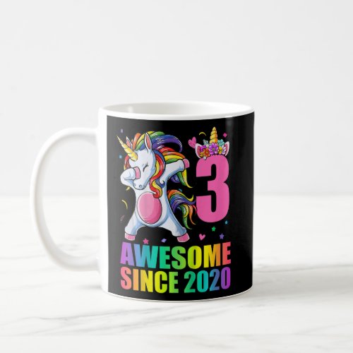 Kids 3 Year Old Girls Dabbing Unicorn Aweso Coffee Mug
