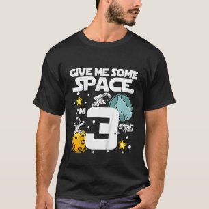 Kids 3 Year Old Outer Space Birthday Planets Astro T-Shirt