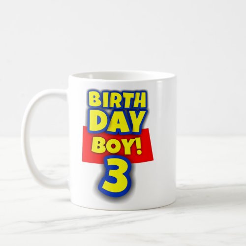 Kids 3 Year Old Toy Birthday Boy Gift   Coffee Mug