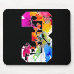 Kids 3 Years Number 3 Sketll 3rd Birthday  Mouse Pad