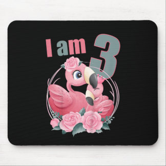 Kids 3 Years old 3 birthday outfit Boy girl Flamin Mouse Pad