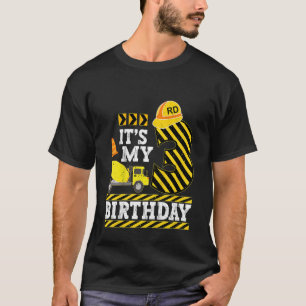 Kids 3 Years Old Boy It's My 3rd Birthday Construc T-Shirt