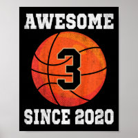 Kids 3rd Birthday Basketball Lover 3 Years Old Vin