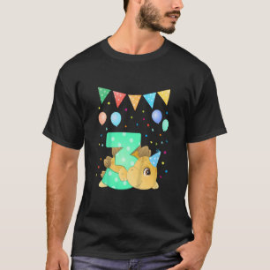 Kids 3rd Birthday Dinosaur Dino With Number Three T-Shirt