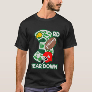 Kids 3rd birthday football theme party  3 year old T-Shirt