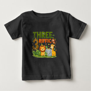 Kids 3rd Birthday Jungle Safari T-Shirt