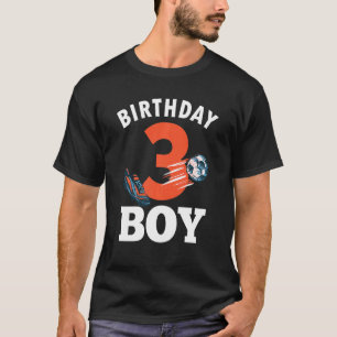 Kids 3rd Birthday Soccer Boy 3 Year Old Soccer Pla T-Shirt