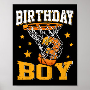Kids 3rd third 3 three year happy birthday boy bas poster