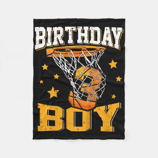 Kids 3rd Third 3 Three Year Happy Birthday Boy Bys Fleece Blanket (Front)