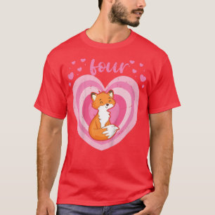 Kids 4 Year Old Cute Fo Birthday Girl 4th Bday517  T-Shirt