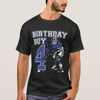 Kids 4 Year Old Ice Hockey Themed Birthday Party 4 T-Shirt