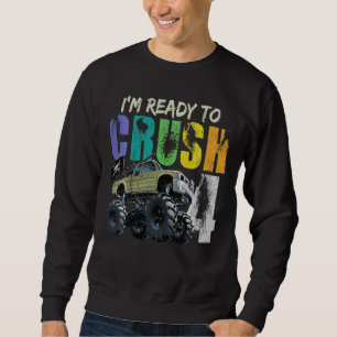 Kids 4 Years Old 4th Birthday Monster Truck I Am R Sweatshirt