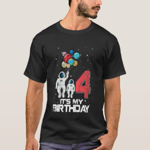Kids 4 Years Old It's My 4th Birthday Boys Kids As T-Shirt