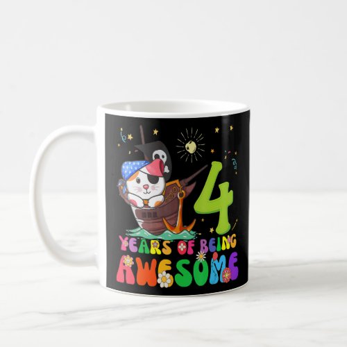 Kids 4 Years Old Teens 4th Birthday Girl Awesome C Coffee Mug
