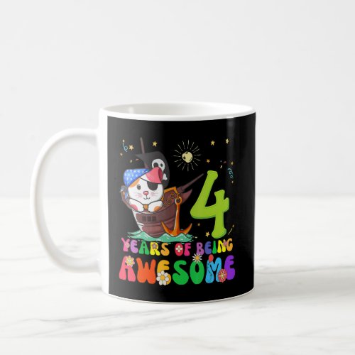 Kids 4 Years Old Teens 4th Birthday Girl Awesome C Coffee Mug