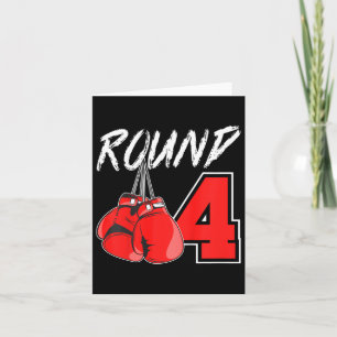Kids 4th Birthday Boxing Boy 4 Year Old Boxer Bday Card