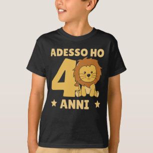 Kids 4th Birthday Leo 4 Years Old Leo T-Shirt