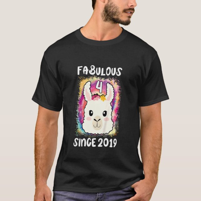 Kids 4th Birthday Outfits for Toddler Girls 4 Year T-Shirt (Front)