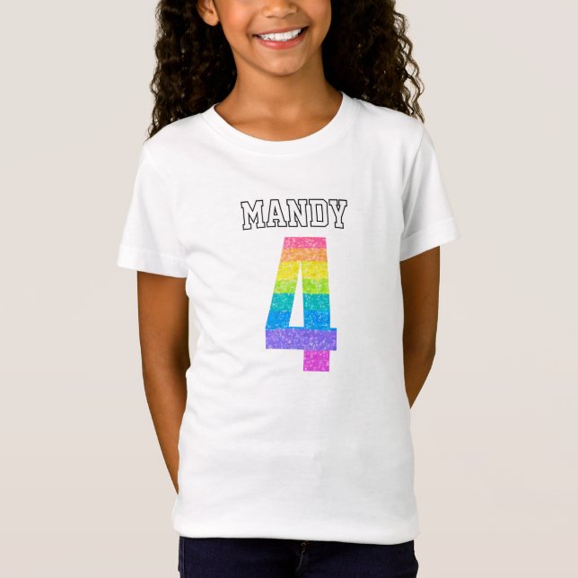 Kids 4th Birthday Party - Editable Text T-Shirt (Front)