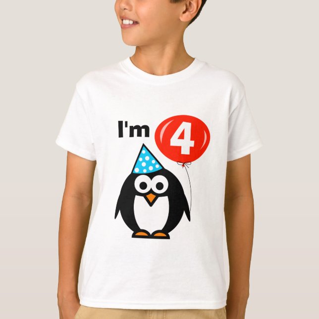 Kids 4th Birthday shirt for four year old child (Front)