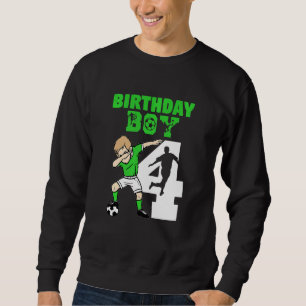 Kids 4th Birthday Soccer  4 Year Old Soccer Player Sweatshirt