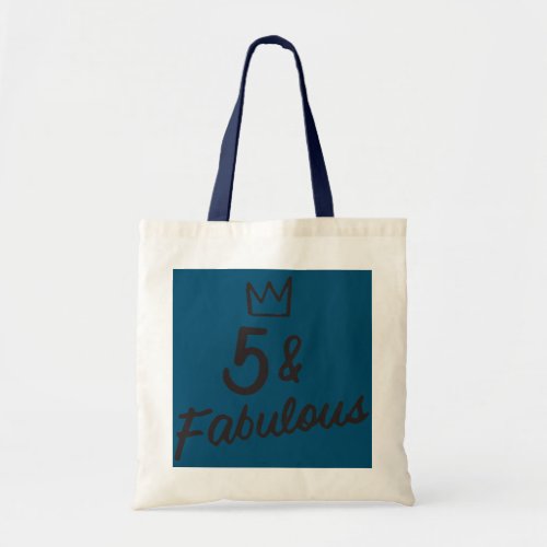 Kids 5 And Fabulous Five 5th Birthday Girls  Tote Bag