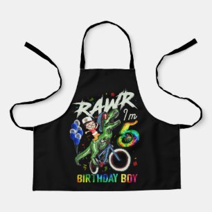 Kids 5 Year Old 5th Birthday Boy T Rex Dinosaur Apron
