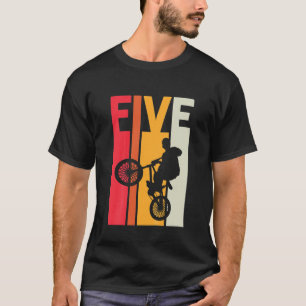 Kids 5 Year Old BMX Birthday Gift Party Boys Dirt T-Shirt