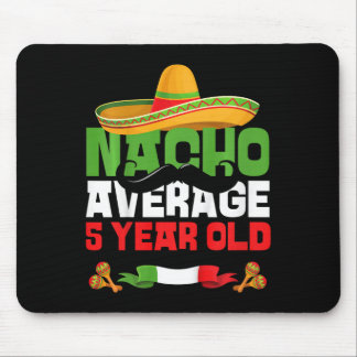 Kids 5 Year Old Mexican Fiesta 5th Birthday Party Mouse Pad