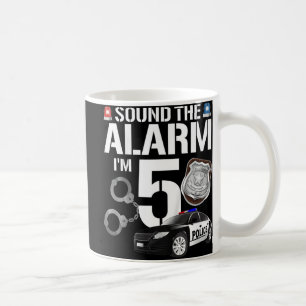 Kids 5 Year Old Police Birthday Officer Cop Car 5t Coffee Mug