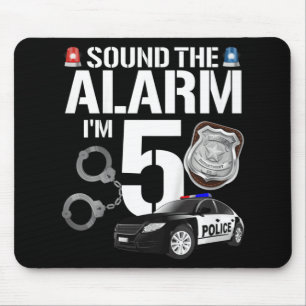 Kids 5 Year Old Police Birthday Officer Cop Car 5t Mouse Pad
