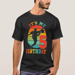 Kids 5 Year Old Soccer It's My Birthday Party Them T-Shirt