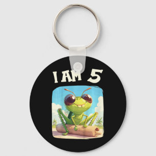 Kids 5 Years Old 5 Birthday Crickets Boy Girl Cric Keychain
