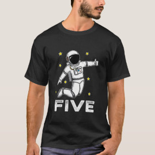 Kids 5 Years Old Birthday Boy Astronaut Gifts Spac T-Shirt