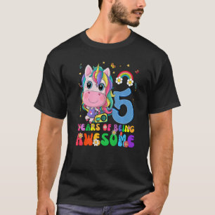 Kids 5 Years Old Gifts 5th Birthday Girl Princess  T-Shirt