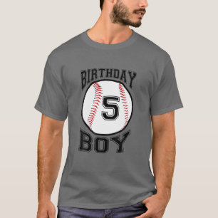Kids 5Th Birthday 2016 Baseball Boys Five 5 Fifth T-Shirt