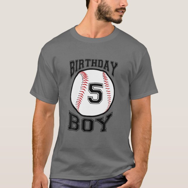 Kids 5Th Birthday 2016 Baseball Boys Five 5 Fifth T-Shirt (Front)