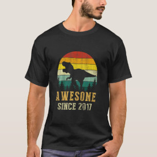 Kids 5th Birthday Dinosaur 5 Year Old Awesome Sinc T-Shirt