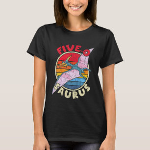 Kids 5th Birthday Five O Saurus I Pterodactylus I T-Shirt