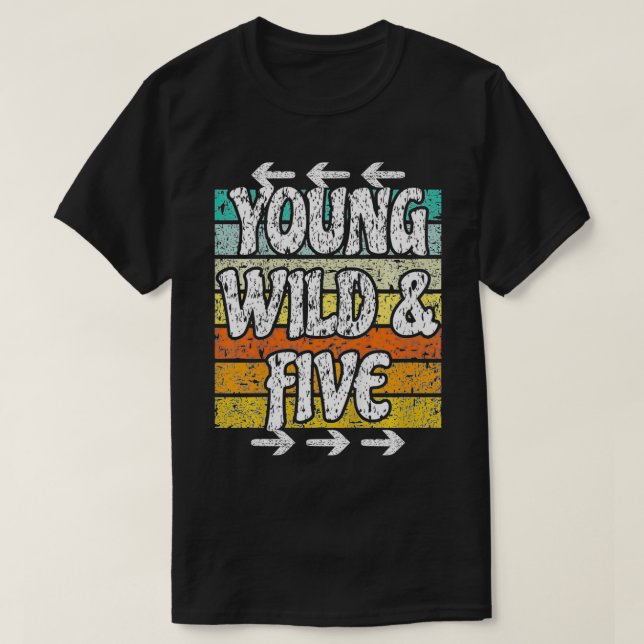 Kids 5th Birthday Girl Boy  I am already 5  T-Shirt (Design Front)