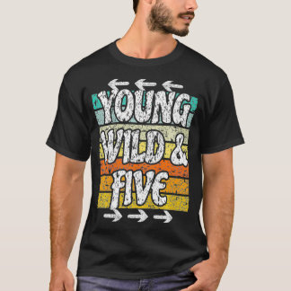 Kids 5th Birthday Girl Boy  I am already 5  T-Shirt