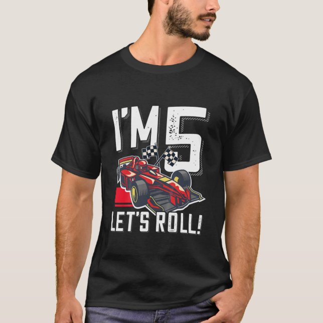 Kids 5Th Birthday, Grand Prix Racing Car, Sports C T-Shirt (Front)