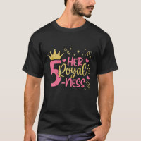 Kids 5th Birthday Her Royal Five ness 5 Years Old 