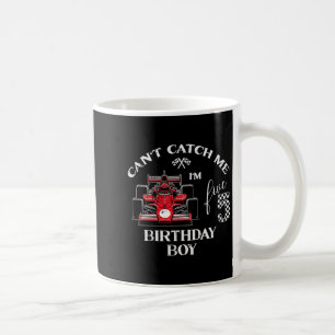 Kids 5th Birthday Race Car Bday Boy Cant Catch Me Coffee Mug
