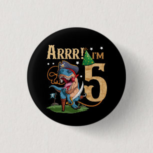 Kids 5th Birthday Shirt Boy 5 Year Old Pirate T Re Button