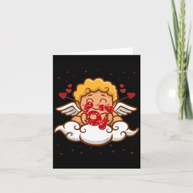 Kids 6 7 Meme Six Seven Cud 67 Valentines Day Todd Card (Front)