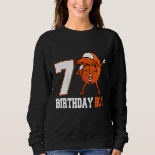 Kids 6 Year Old  Dabbing Basketball 6th Birthday B Sweatshirt
